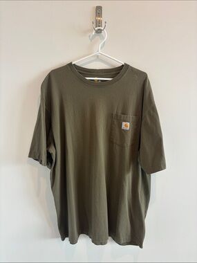 Carhartt Men’s Olive Crew Pocket Tee - Green